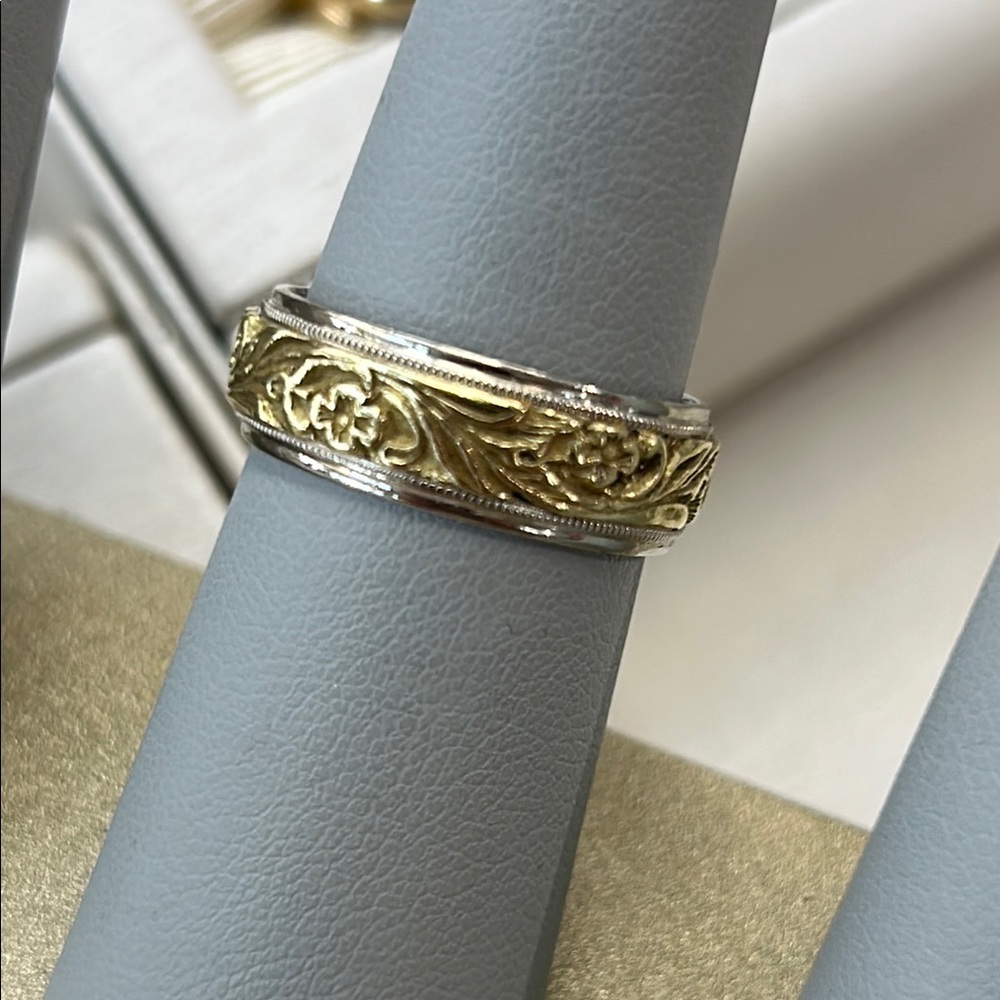 409407 18k women’s yellow and white gold band